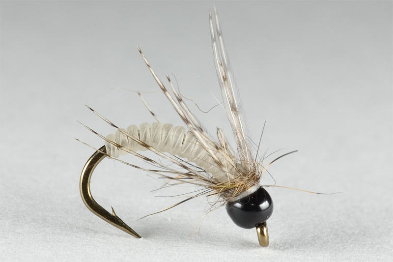 micro emerger tied with catgut for grayling