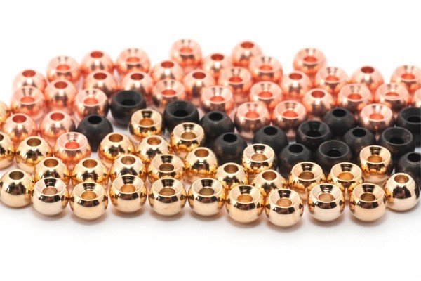 5 SIZES TO PICK FROM COPPER HOURGLASS BRASS BEADS FOR FLY TYING 25 COUNT 