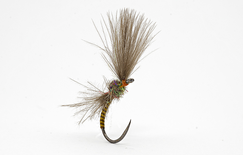 3 BLACK Buzzer OLIVE cheek GOLD RIB Trout Grayling Fly Fishing Fly #12