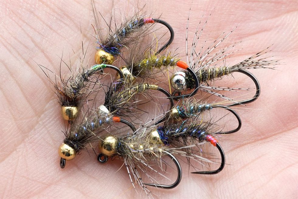 Size 10/12 Gold Head Trout Flies 15 Varieties SF5R 50 Pack Mixed Lure & Nymph 