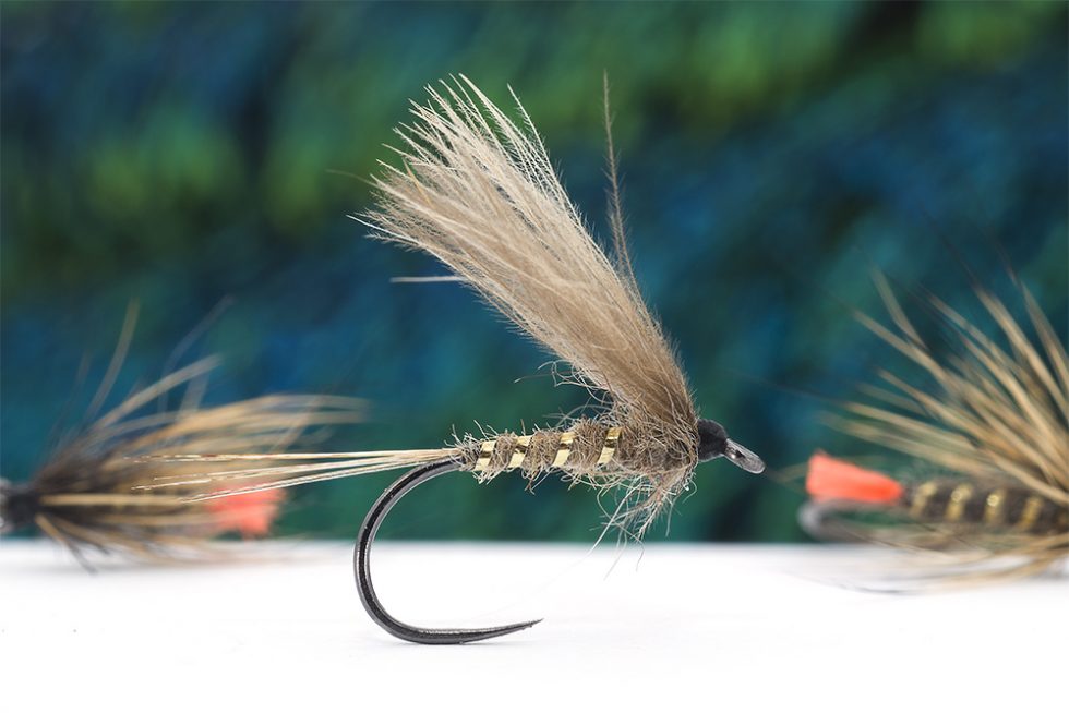 3 x CDC CLARET HIGH RIDER SEDGE DRY TROUT FLIES Sizes 10,12 Available